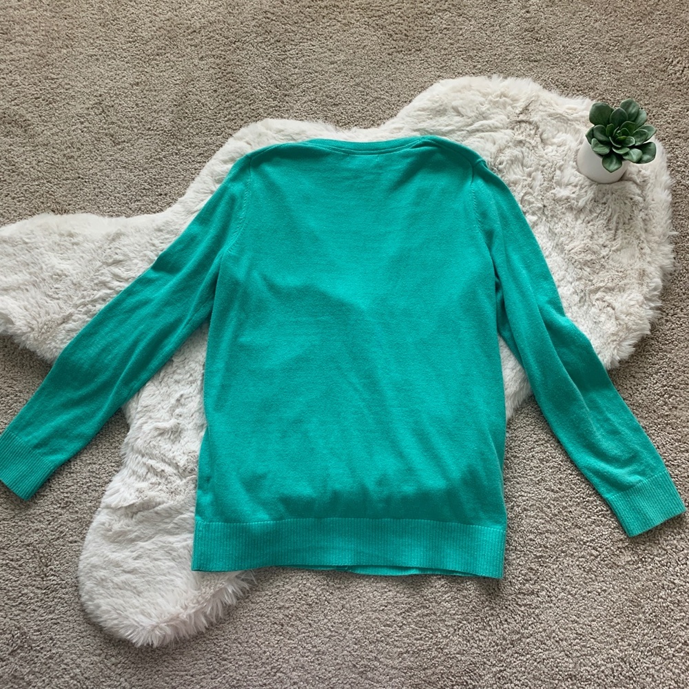Gap Turquoise Long Sleeved Button Up Cardigan- M - Picture 2 of 10